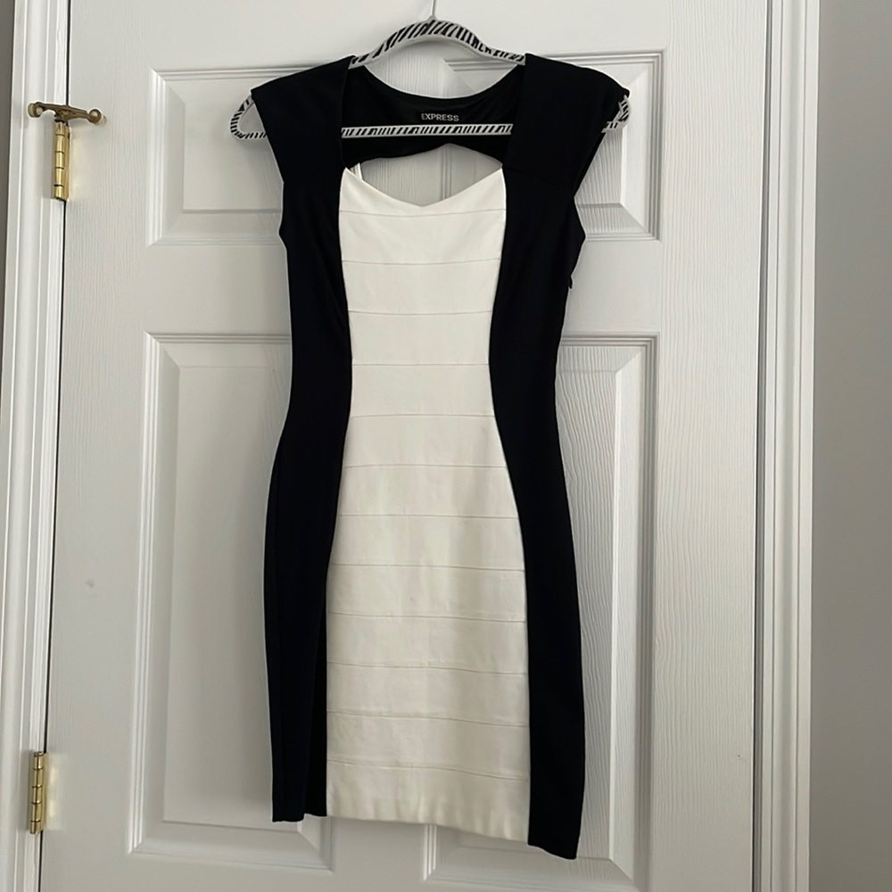 Express Black and White Dress